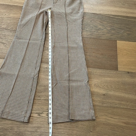 Loft Five Pocket Flare Pants in Plaid Bi-Stretch Size 6 NWT - Picture 6 of 12